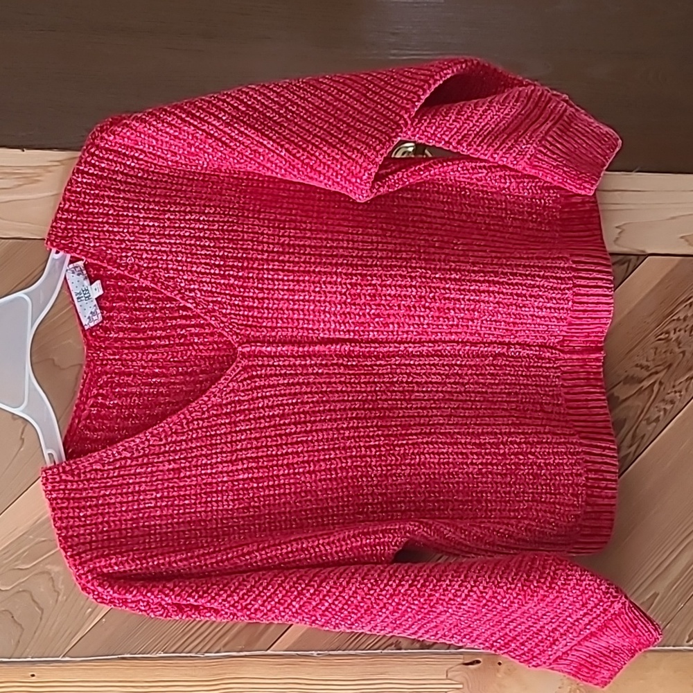Super soft Red sparkly sweater